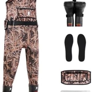 Duck Hunting Waders for Men & Women, Waterproof Chest Wader Insulated Neoprene Camo Waders Fishing Waterfowl Hunting
