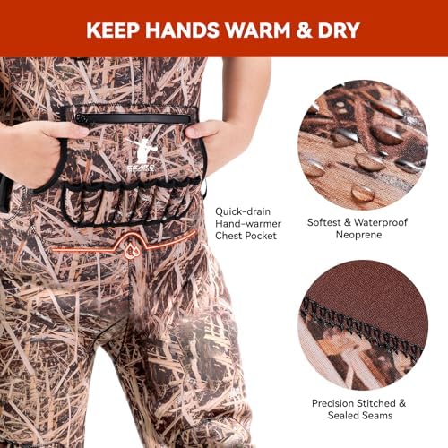 Duck Hunting Waders for Men & Women, Waterproof Chest Wader Insulated Neoprene Camo Waders Fishing Waterfowl Hunting - Image 3