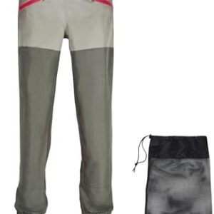 Waist Wader Pants for Men and Women, 3-Ply Breathable Waterproof Fishing Waders with Pockets and Durable Stockingfoot